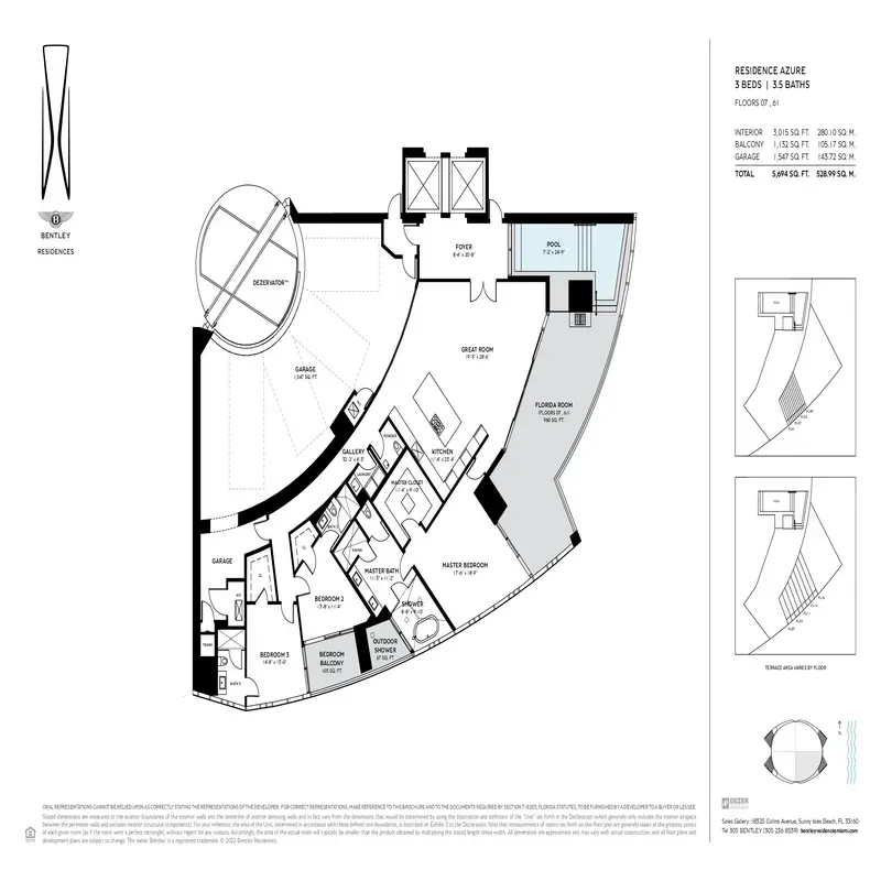 Bentley Residences Miami floor plan 4