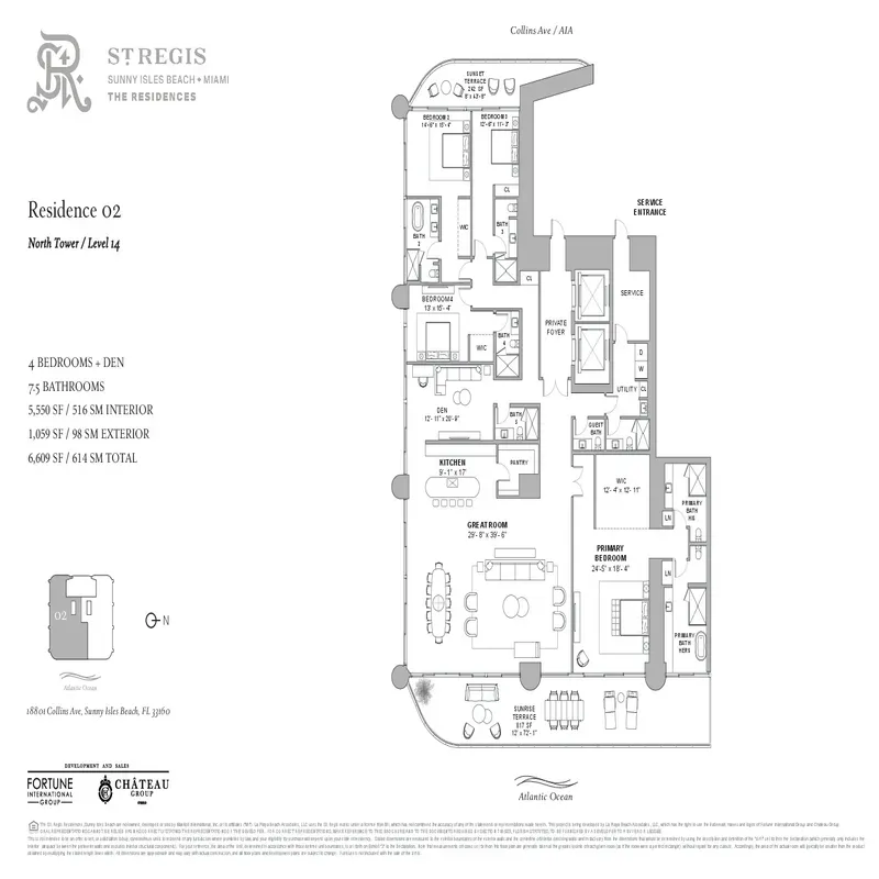 St. Regis Residences Sunny Isles Beach floor plan 2