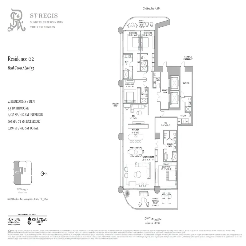 St. Regis Residences Sunny Isles Beach floor plan 4