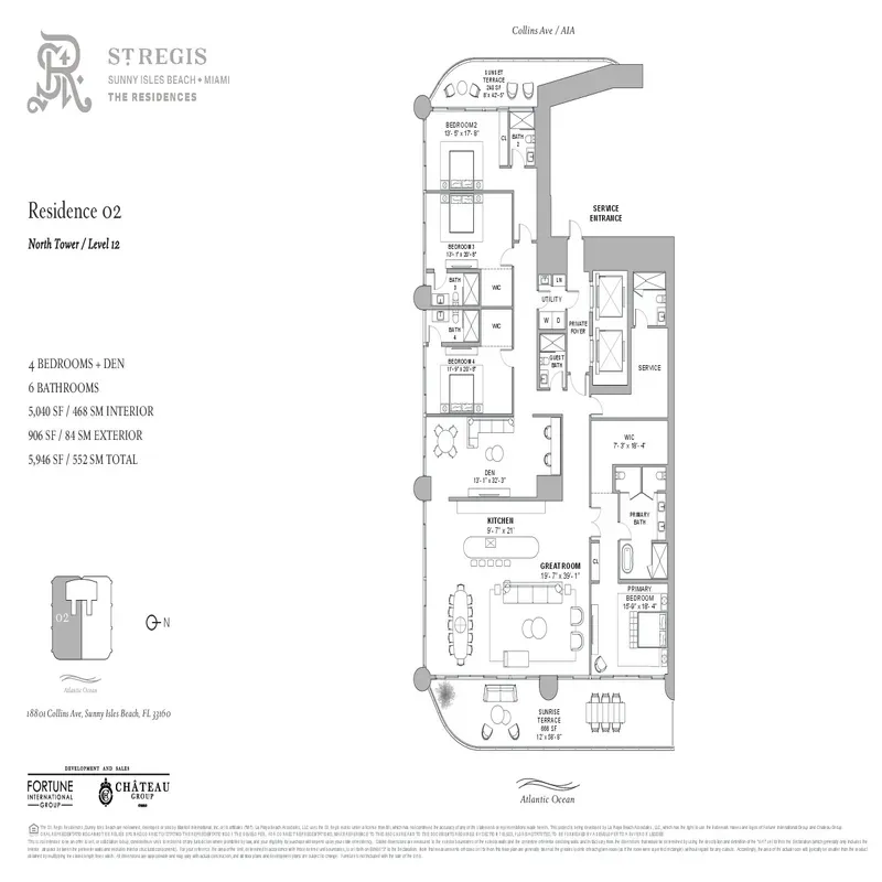 St. Regis Residences Sunny Isles Beach floor plan 7